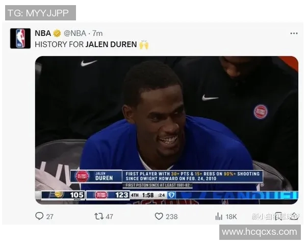 影响惊人！杜伦在场时活塞攻防高居前三 净效率第二